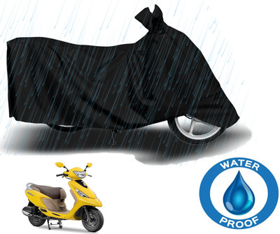 Autoinnovation Waterproof Two Wheeler Cover for TVS(Scooty Zest, Black)