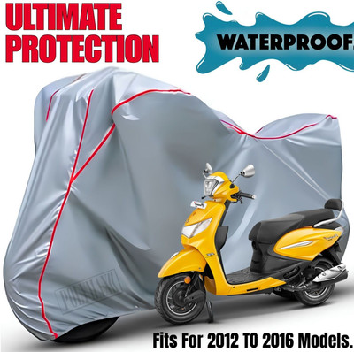 POLYMAXX Waterproof Two Wheeler Cover for Hero(Pleasure, Silver, Red)