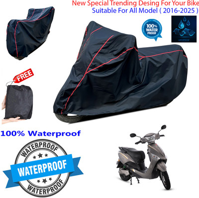 OliverX Waterproof Two Wheeler Cover for Hero(Electric Optima BS6, Black)