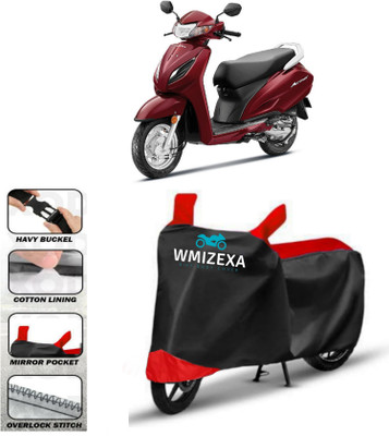 WMIZEXA Two Wheeler Cover for Universal For Bike(Activa 4G, Red, Black)