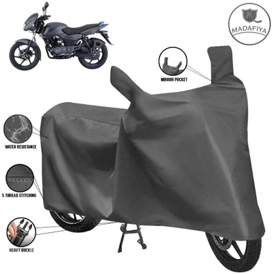 MADAFIYA Waterproof Two Wheeler Cover for Bajaj(Pulsar 125 Neon, Grey)