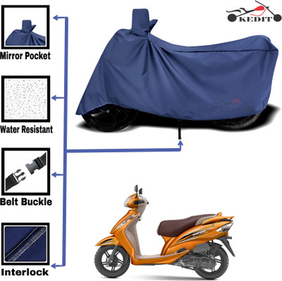 AASHTIK MART Two Wheeler Cover for TVS(Wego, Blue)