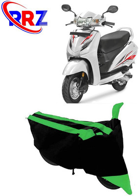 RRZ Waterproof Two Wheeler Cover for TVS(Scooty, Black, Green)