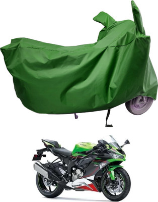 Amexride Two Wheeler Cover for Kawasaki(Ninja ZX-6R BS6, Maroon)