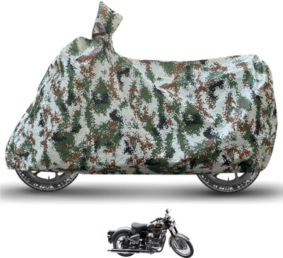 Caronix Waterproof Two Wheeler Cover for Royal Enfield(Classic 500, Green)