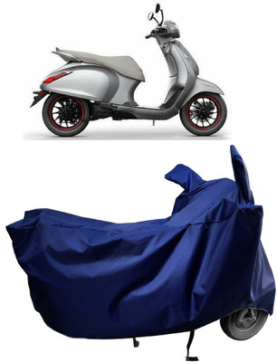 Amexride Two Wheeler Cover for Bajaj(Urbanite Chetak BS6, Blue)