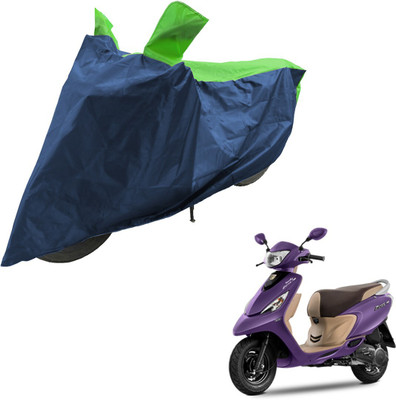 RiderShine Two Wheeler Cover for TVS(Scooty Zest 110, Blue, Green)