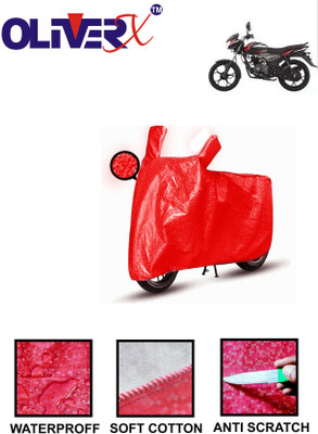 OliverX Waterproof Two Wheeler Cover for Bajaj(Discover 110, Red)
