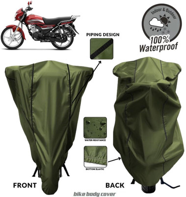 MADAFIYA Two Wheeler Cover for Honda(CD 110 Dream, Green, Black)