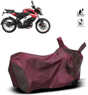 Mdstar Waterproof Two Wheeler Cover for Bajaj(Pulsar NS200, Maroon)