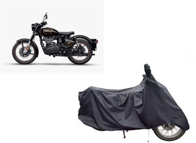 Anlopeproducts Waterproof Two Wheeler Cover for Royal Enfield(Classic 500, Grey)