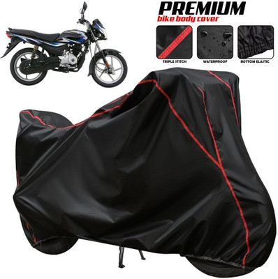 OliverX Waterproof Two Wheeler Cover for Bajaj(Platina, Black, Red, Multicolor)