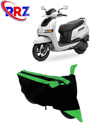 RRZ Waterproof Two Wheeler Cover for TVS(iQube, Black, Green)
