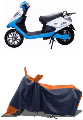 SUGASHRI Waterproof Two Wheeler Cover for Ampere(V 48 BS6, Orange, Blue)