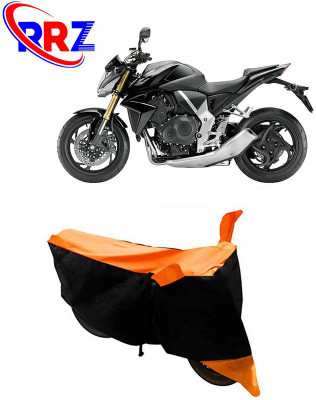 RRZ Waterproof Two Wheeler Cover for Honda(CB1000R Plus, Black, Orange)