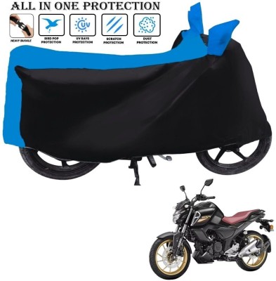 xodi Waterproof Two Wheeler Cover for Yamaha(FZ V3, Black, Blue)