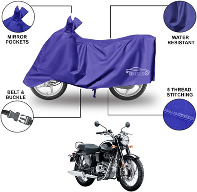 Defendo Waterproof Two Wheeler Cover for Royal Enfield(Bullet 350, Blue)