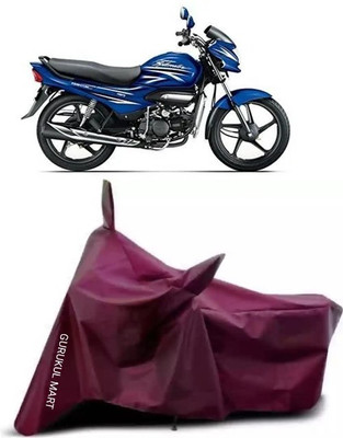 gurukul mart Waterproof Two Wheeler Cover for Hero(Passion Plus, Black)