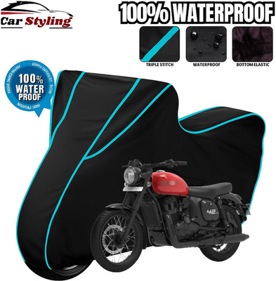 Car Styling Waterproof Two Wheeler Cover for JAWA(42, Black, Blue)