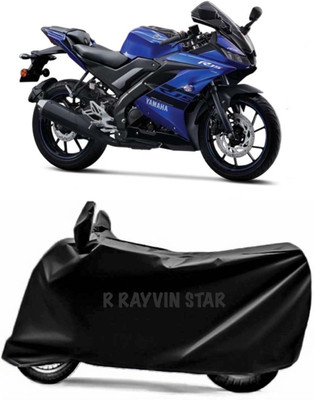 R Rayvin Star Two Wheeler Cover for Yamaha(R15 V3, Black)