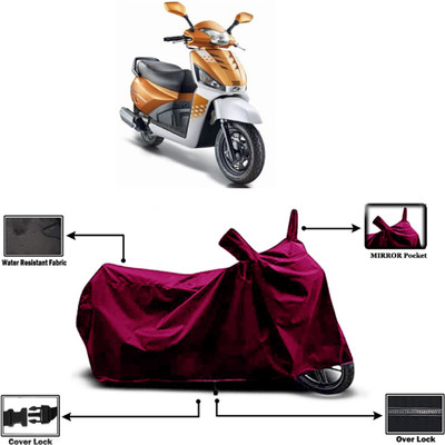 Amexride Two Wheeler Cover for Mahindra(Gusto 125 BS6, Maroon)