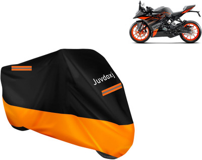 Juvdoxj Waterproof Two Wheeler Cover for KTM(RC 200 BS6, Orange)
