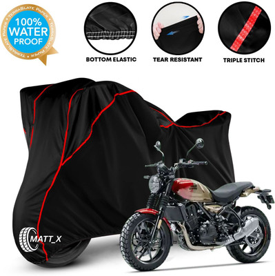 MATT_X Waterproof Two Wheeler Cover for Royal Enfield(Guerrilla 450, Black, Red)
