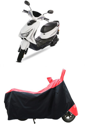 Coxtor Two Wheeler Cover for Ampere(Reo Elite BS6, Red)