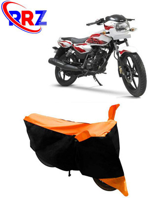 RRZ Waterproof Two Wheeler Cover for TVS(Phoenix 125, Black, Orange)