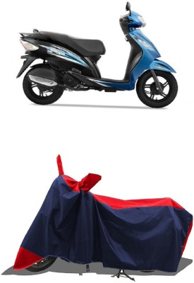 SUGASHRI Waterproof Two Wheeler Cover for TVS(Wego BS6, Red, Blue)