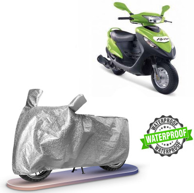 ROYAL AUTO MART Waterproof Two Wheeler Cover for Mahindra, Universal For Bike(Flyte, Silver)