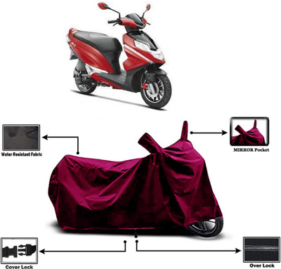Amexride Two Wheeler Cover for Hero(Dare BS6, Maroon)