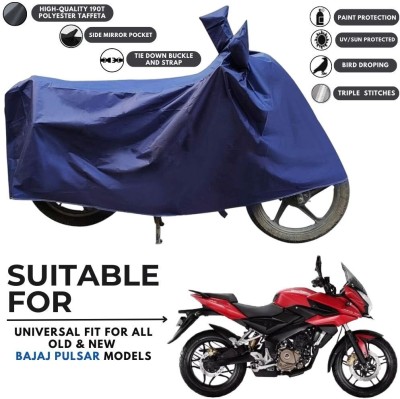 ZAQE Two Wheeler Cover for Bajaj(Pulsar AS 150, Blue)