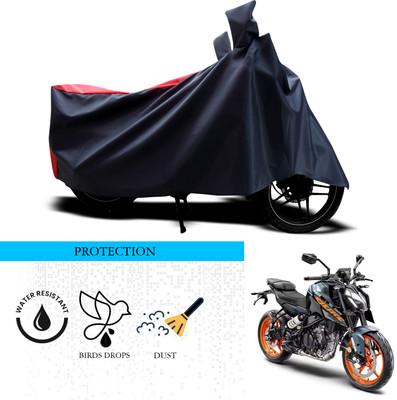 ANTHUB Waterproof Two Wheeler Cover for KTM(250 Duke, Black, Red)