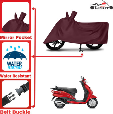 KEDIT Two Wheeler Cover for Hero(Duet 125 CC BS6, Maroon)