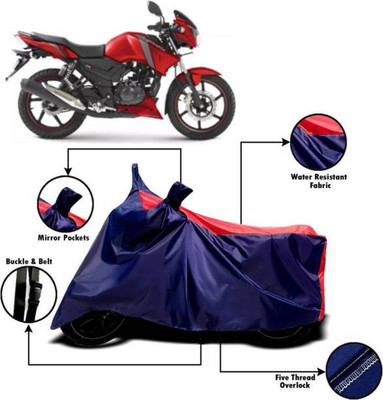 smwzxyu Waterproof Two Wheeler Cover for TVS(Apache RTR 160, Red, Blue)