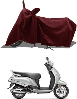 smwzxyu Waterproof Two Wheeler Cover for Suzuki(Avenis 125, Maroon)
