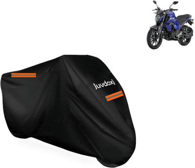 Juvdoxj Waterproof Two Wheeler Cover for Yamaha(Fazer-FI BS6, Black)