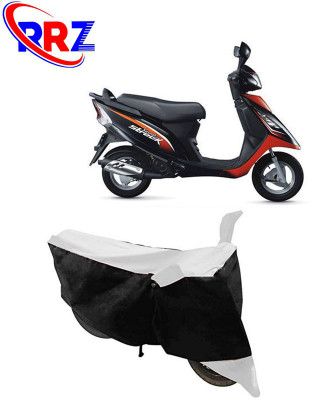 RRZ Waterproof Two Wheeler Cover for TVS(Streek, Black, White)