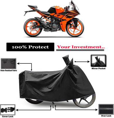 Amexride Two Wheeler Cover for KTM(RC 200, Black)