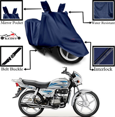 KEDIT Two Wheeler Cover for Hero(Splendor Plus, Blue)