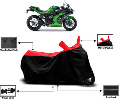 Amexride Two Wheeler Cover for Kawasaki(Ninja H2 SX, Red)
