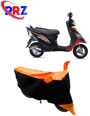 RRZ Waterproof Two Wheeler Cover for TVS(Streek, Black, Orange)