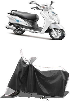 SUGASHRI Waterproof Two Wheeler Cover for Hero(Duet VX 110CC, White, Black)