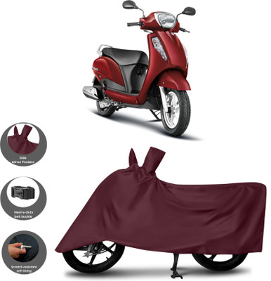 WMIZEXA Waterproof Two Wheeler Cover for Universal For Bike(Access 125, Maroon)