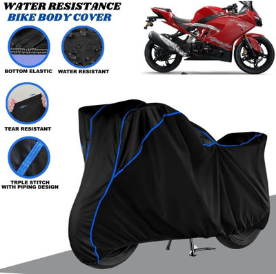 SRP PRODUCT Waterproof Two Wheeler Cover for TVS(Apache RR 310, Black, Blue)