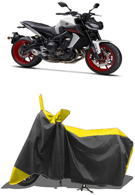 SUGASHRI Waterproof Two Wheeler Cover for Yamaha(MT-09, Yellow, Black)