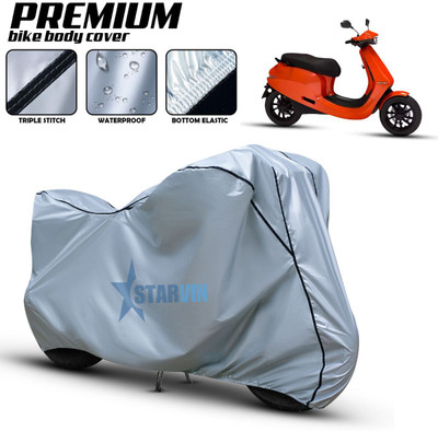 Starvin Waterproof Two Wheeler Cover for Ola(Silver, Black)