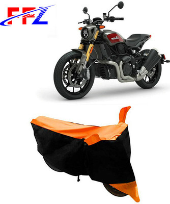 FFZ Waterproof Two Wheeler Cover for Indian(FTR 1200, Black, Orange)