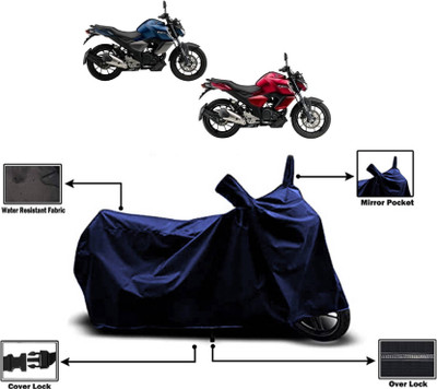 AASHTIK MART Two Wheeler Cover for Yamaha(FZS-FI V3 BS6, Blue)